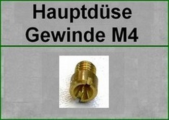 Hauptdüse, Gewinde M4---für Motorräder